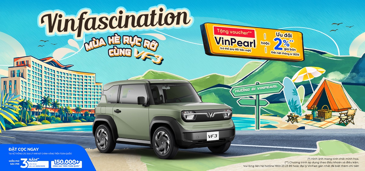 Đặt cọc mua xe ô tô điện VinFast VF3